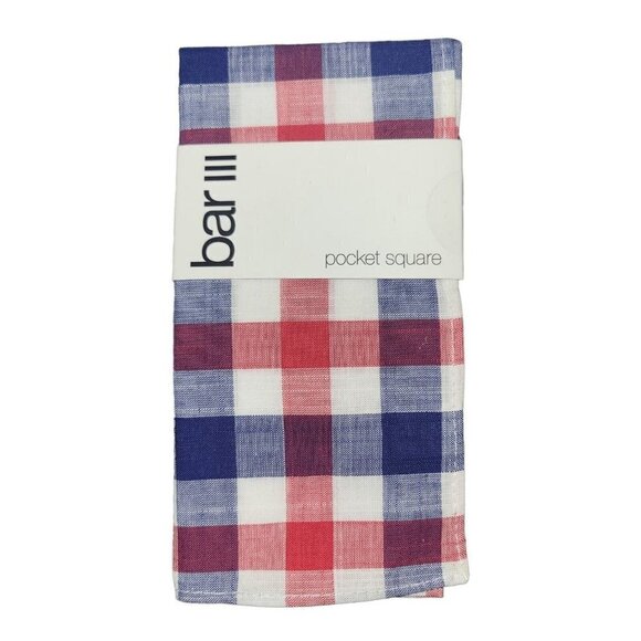 Bar III Checkered Pocket Square Men's. New With Tags $35 - Picture 1 of 4